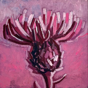 Painting of a thistle