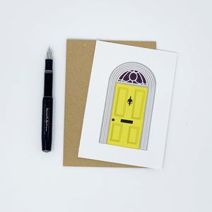 New Home - Yellow Door - Greeting Card