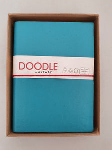 blue leather notebook 