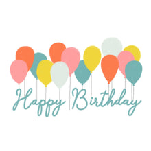 Load image into Gallery viewer, Happy Birthday Balloons - Greeting Card
