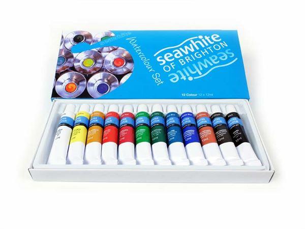 Seawhite 12 x 12ml Water Colour Paints Set