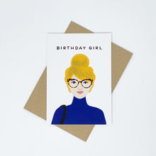 Load image into Gallery viewer, Birthday Girl - Blonde Hair - Greeting Card
