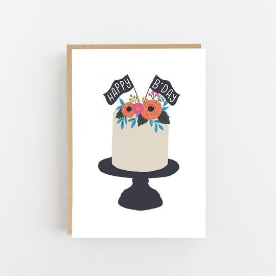 Happy B'Day Cake - Greeting Card