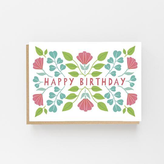 Happy Birthday Summer Floral - Greeting Card
