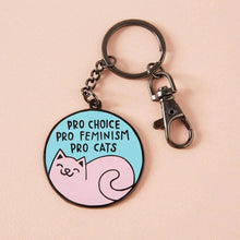 Load image into Gallery viewer, Pro-Choice/Pro-Cat keyring
