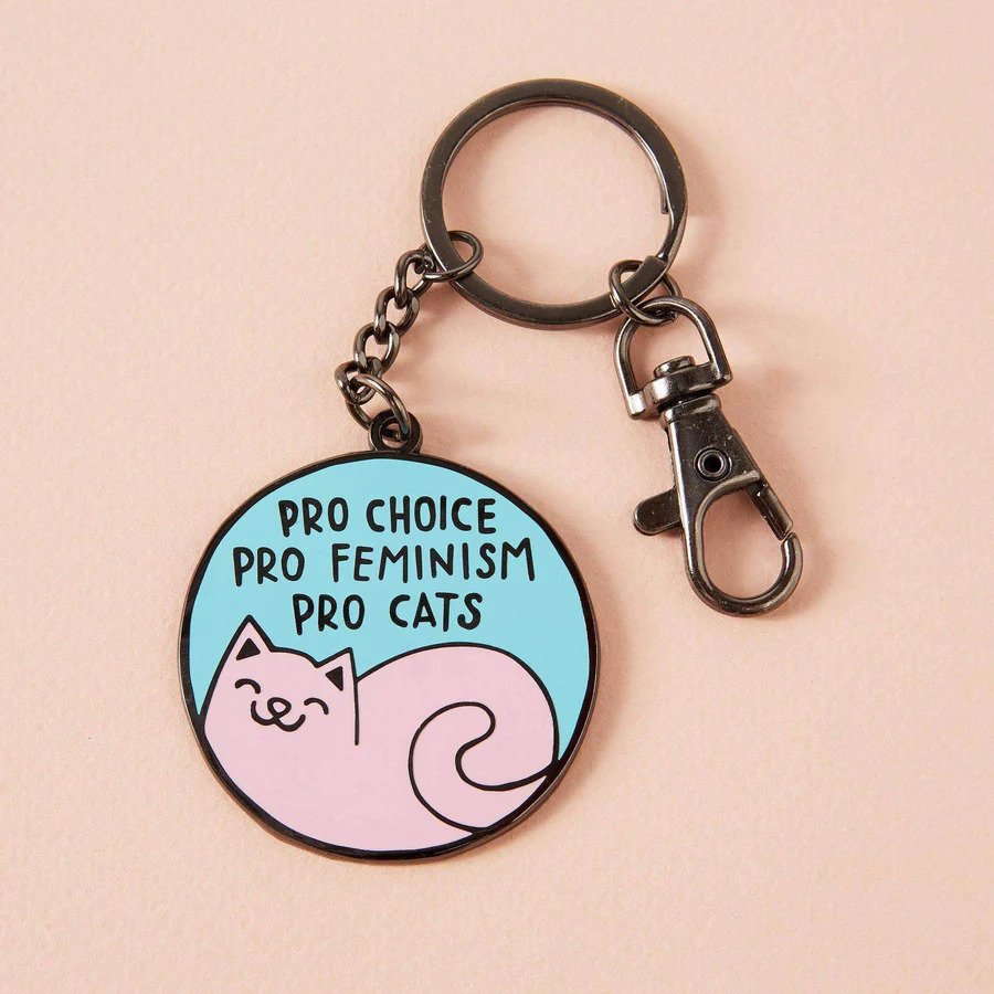 Pro-Choice/Pro-Cat keyring